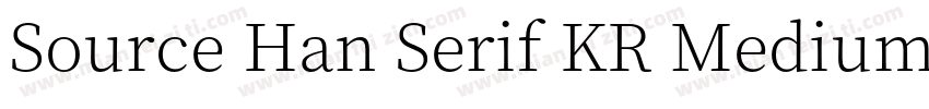Source Han Serif KR Medium字体转换